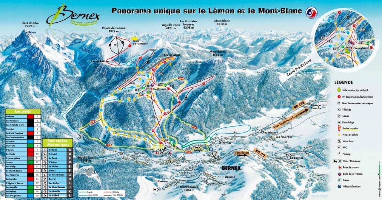 Appartement Au Pied Des Pistes, Avec Vue Sur La Montagne Bernex Exterior foto